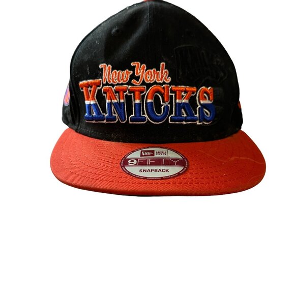 New Era Hardwood Classics New York Knicks One Size Fits Most snapback black hat - Picture 6 of 10